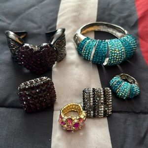 Beautiful ring and bracelet sets to dress up with.